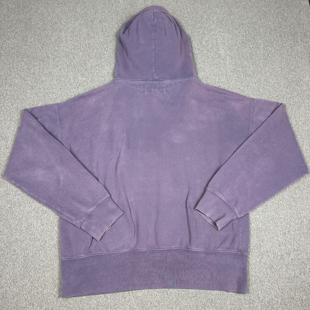 Denim & Supply Ralph Lauren Hoodie L Purple Faded USRL Anchor Nautical Pullover - Picture 7 of 7